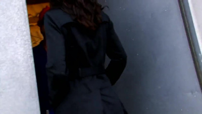 Elegant french girl fucks a worker