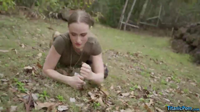 Army Chick Scarlet Chase Gets Her Privates Drilled