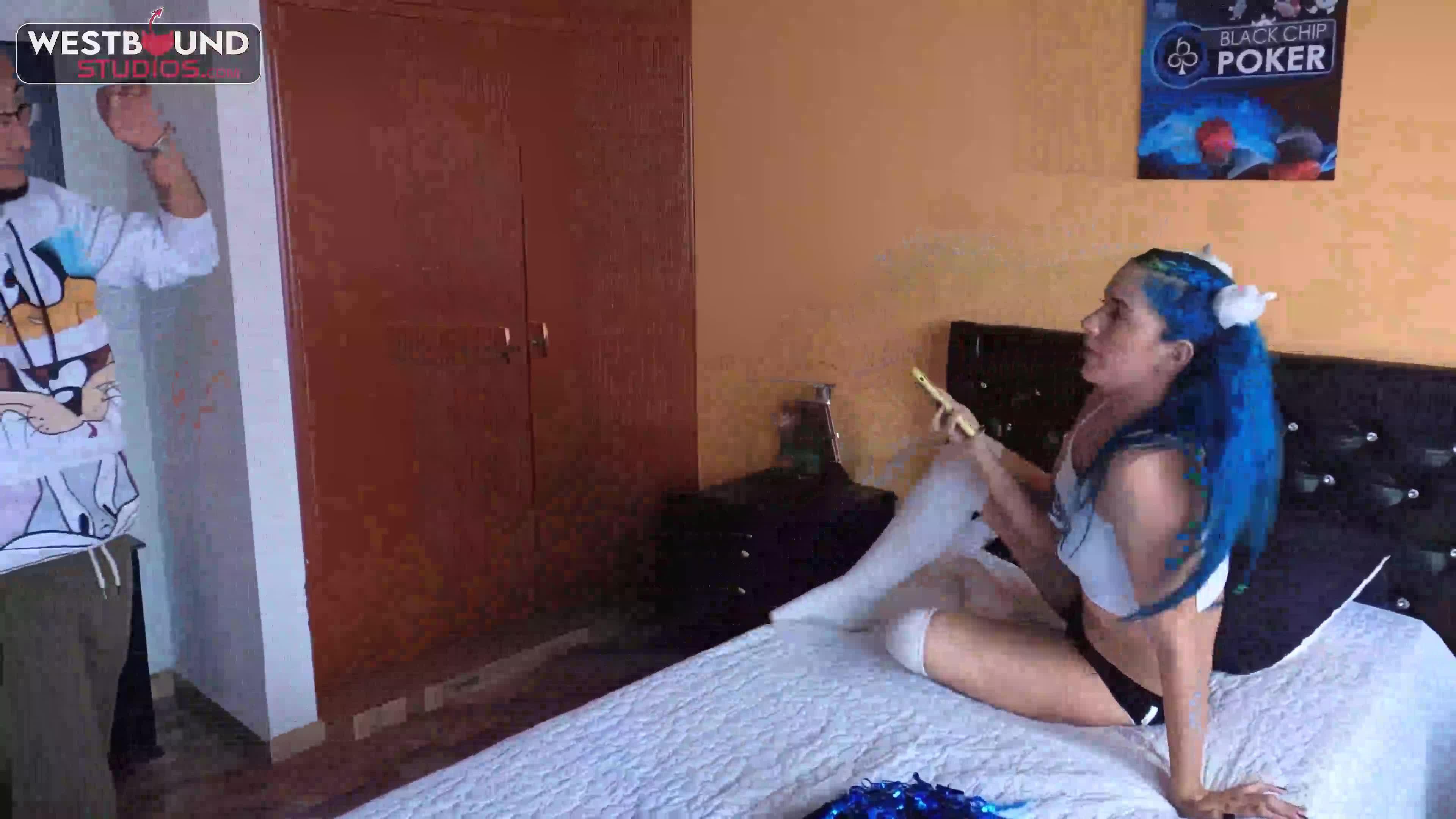 Watch Blue-Haired Latina Cheerleader Min Galilea Fucks Brother's Best Friend Porn Video - ePornSup.